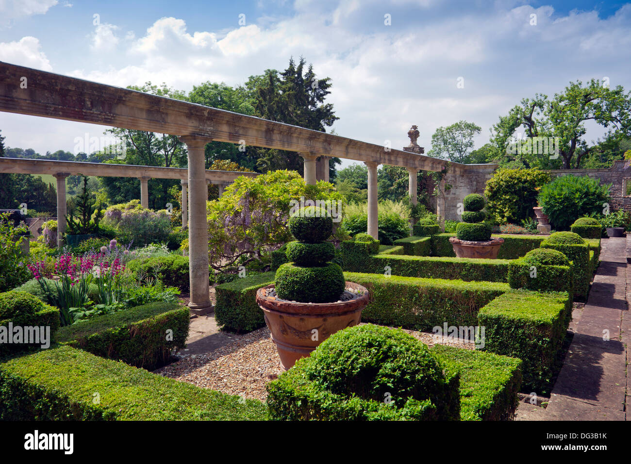 The Italianate Harold Peto Garden at Iford Manor, nr Bradford on Avon, Wiltshire, England, UK Stock Photo