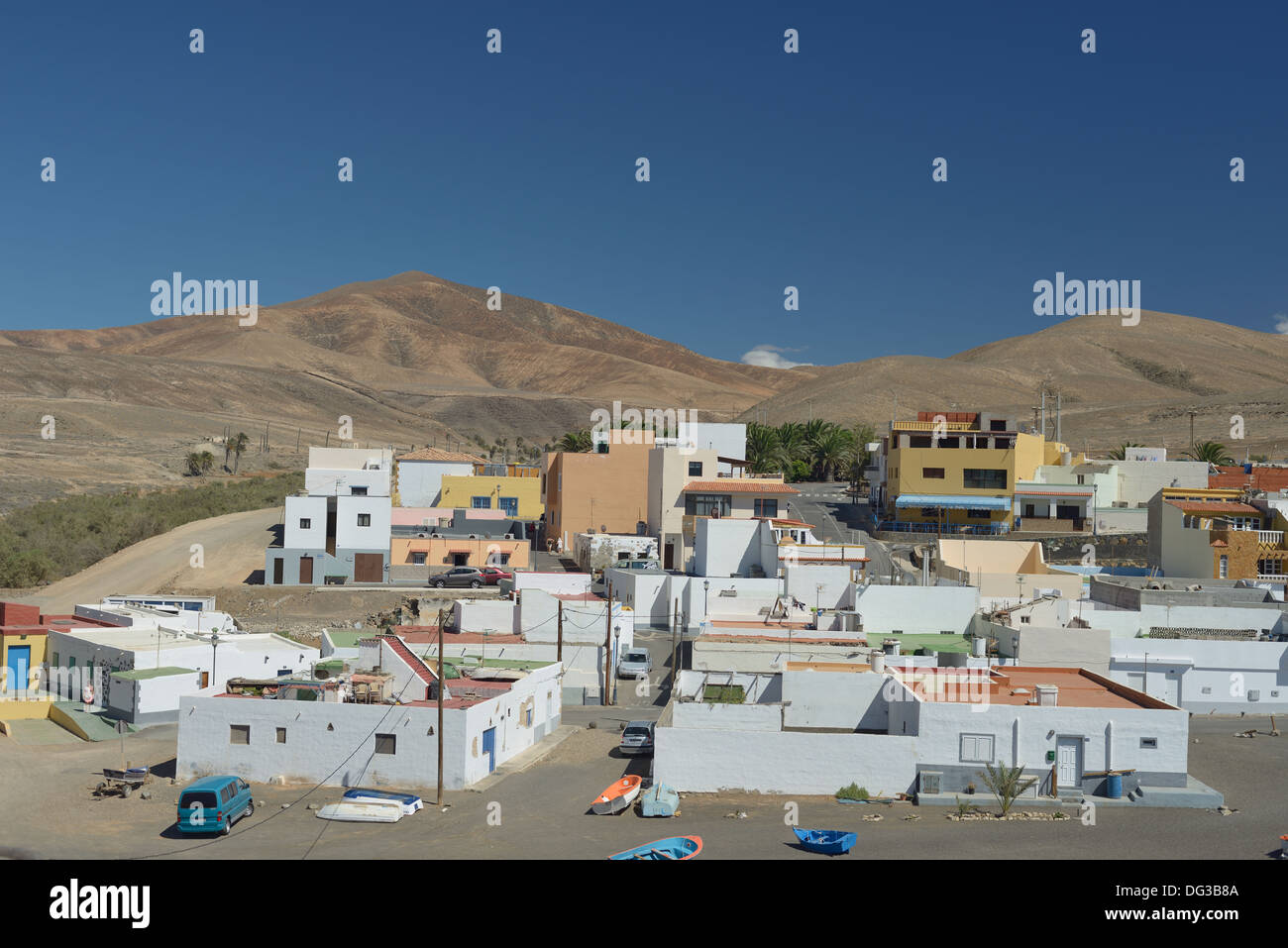 Ajuy, a village on the northern west tip on Fuerteventura Stock Photo
