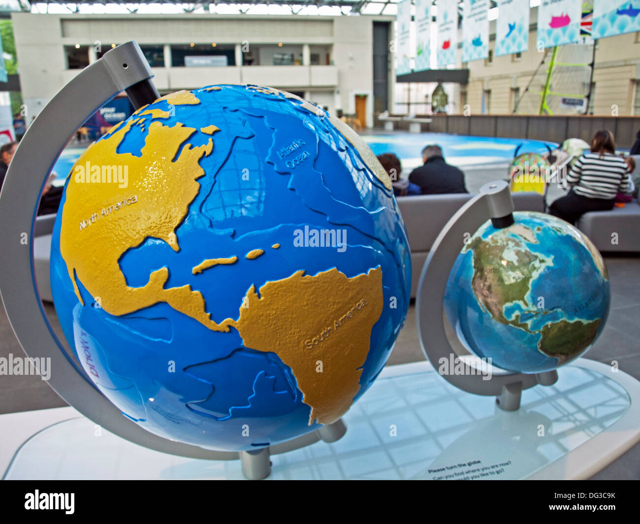 Globes at the National Maritime Museum, Greenwich, London, England, United Kingdom Stock Photo