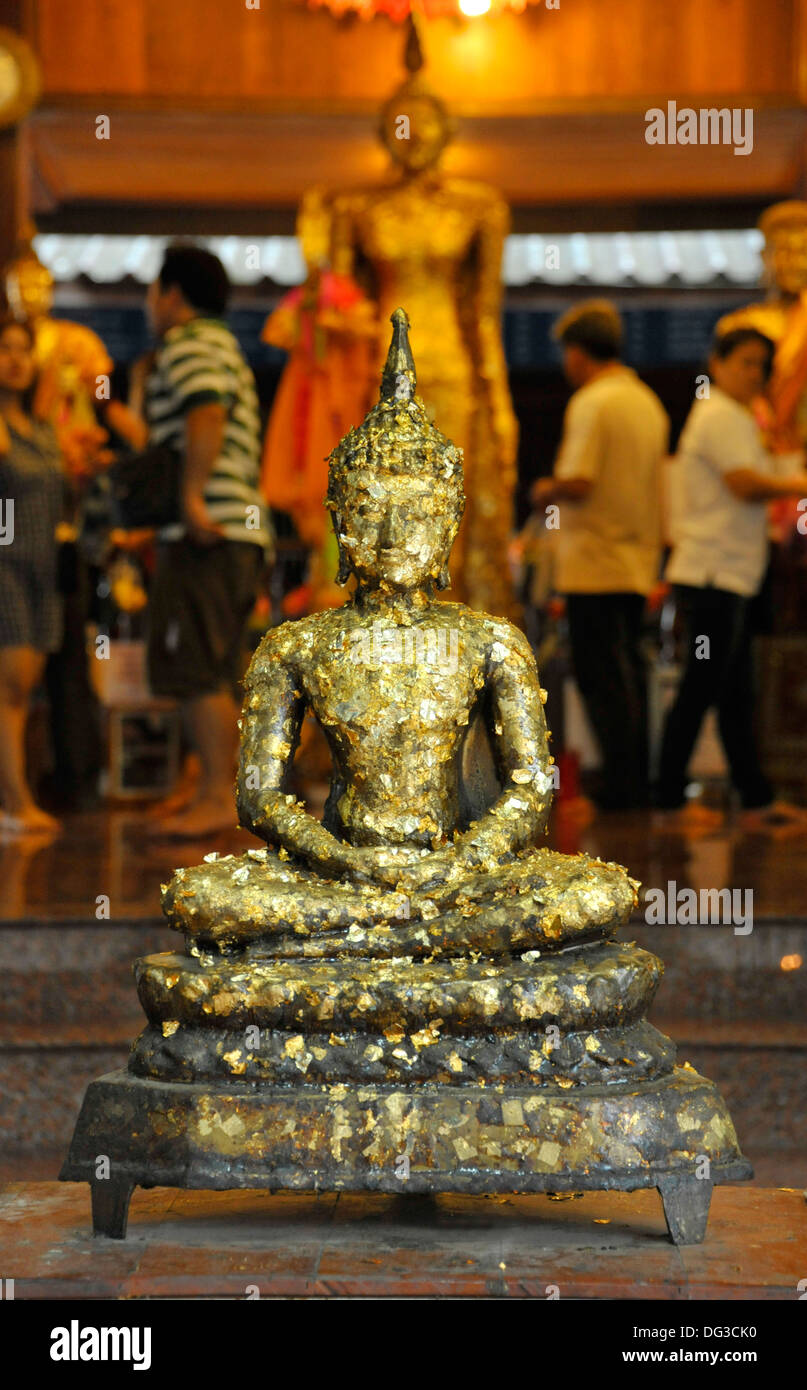 Image Of Buddha Covered In Gold Leaf Donations At Wat Bang Ko Theppasak Amphawa Samut Songkhram Thailand Image Of Buddha Covered In Gold Leaf Donations At Wat Bang Ko Theppasak Amphawa Samut Songkhram Thailand
