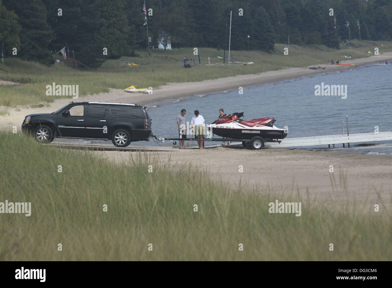 Jet ski launch Stock Photo Alamy