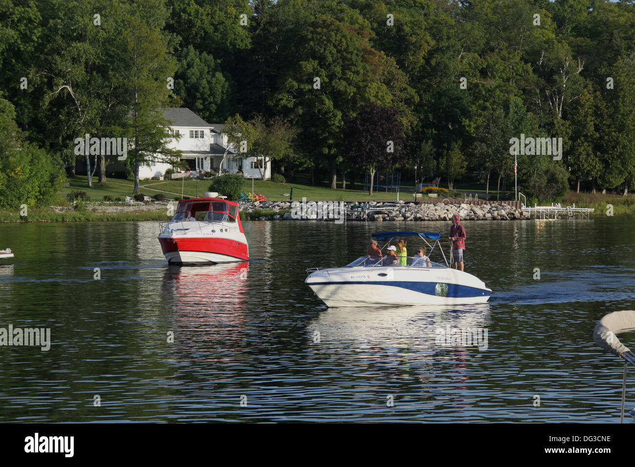 Boating, Egg Harbor, WI Stock Photo Alamy