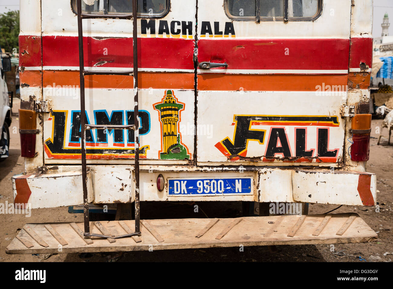 Senegal, Touba. 'Lamp Fall' on a transport vehicle.  See note for further info. Stock Photo