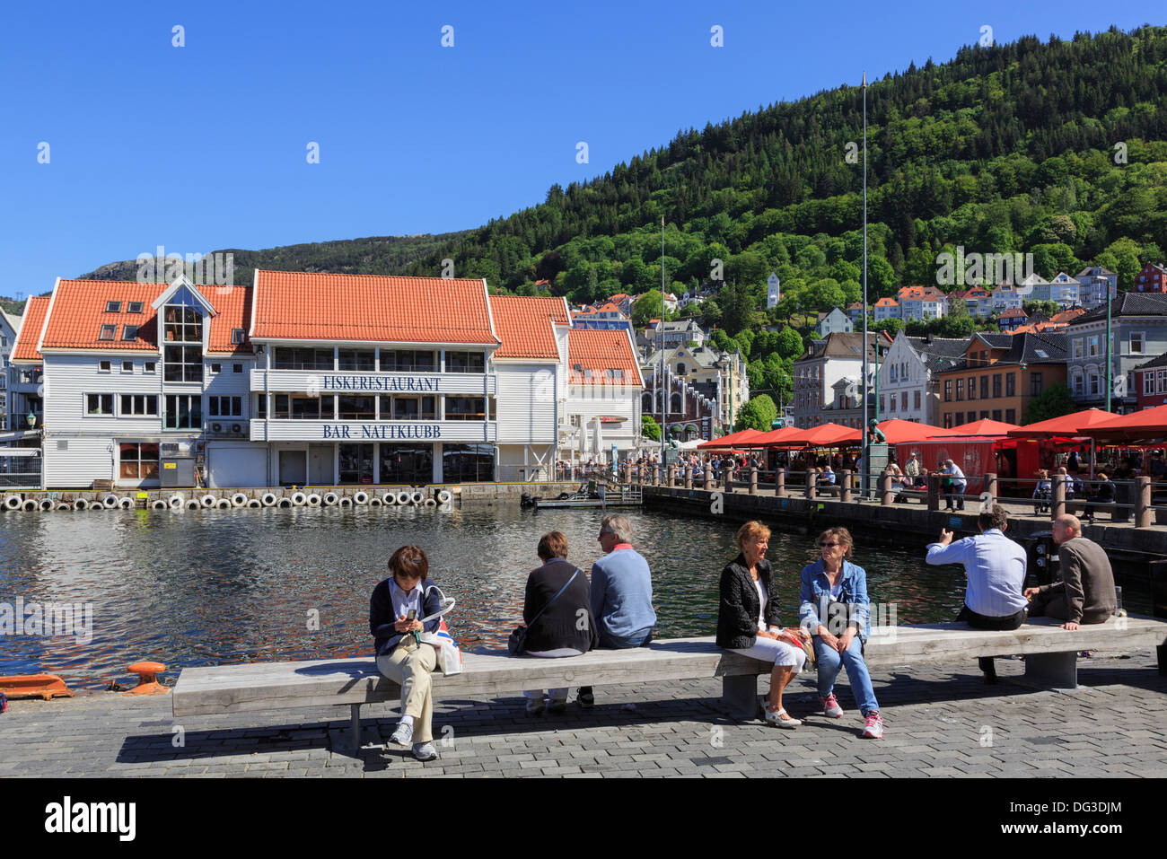 Bergen fish market norway harbour hires stock photography and images