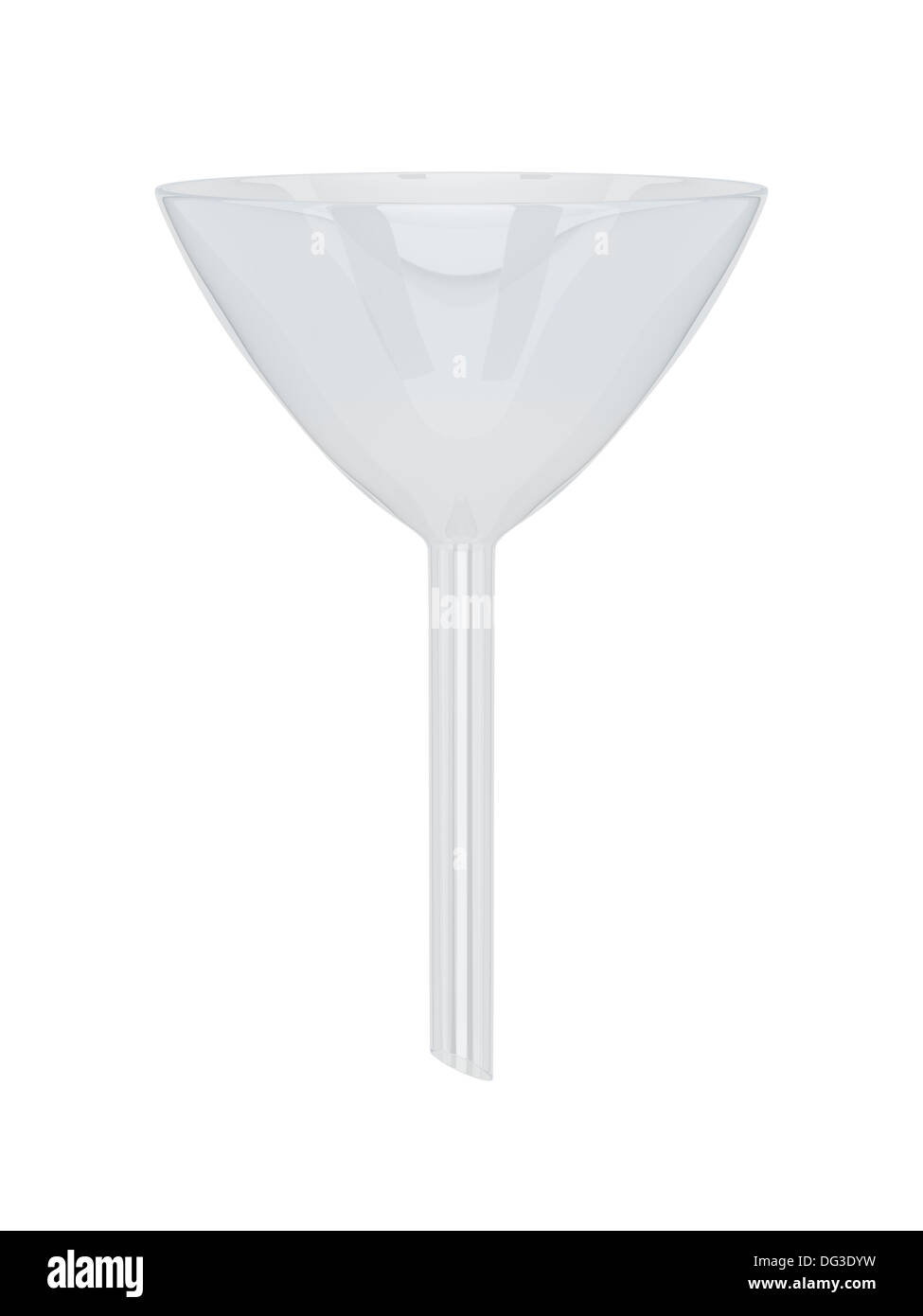 Laboratory glass funnel isolated on a white background Stock Photo Alamy