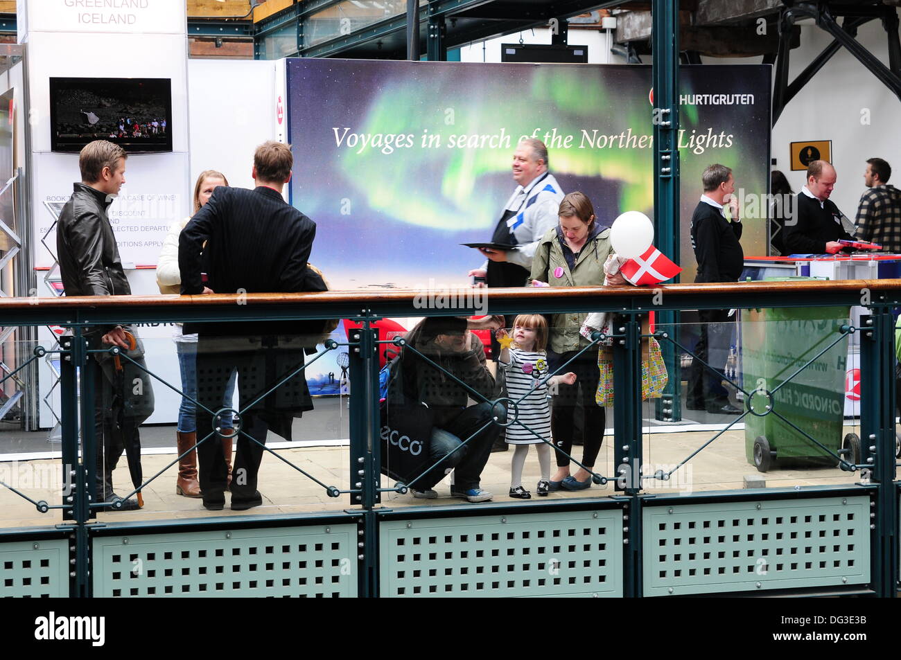 London UK, 13th Oct 2013 : Stall promoter travel at the Scandinavia ...