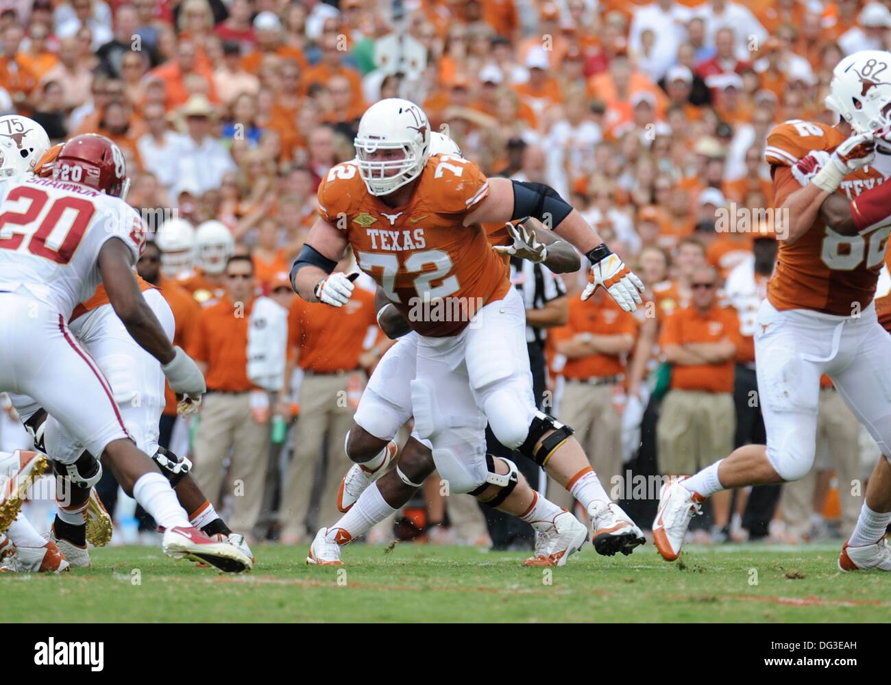 Jogo De Futebol Da Faculdade Dos Longhorns De Texas Fotografia