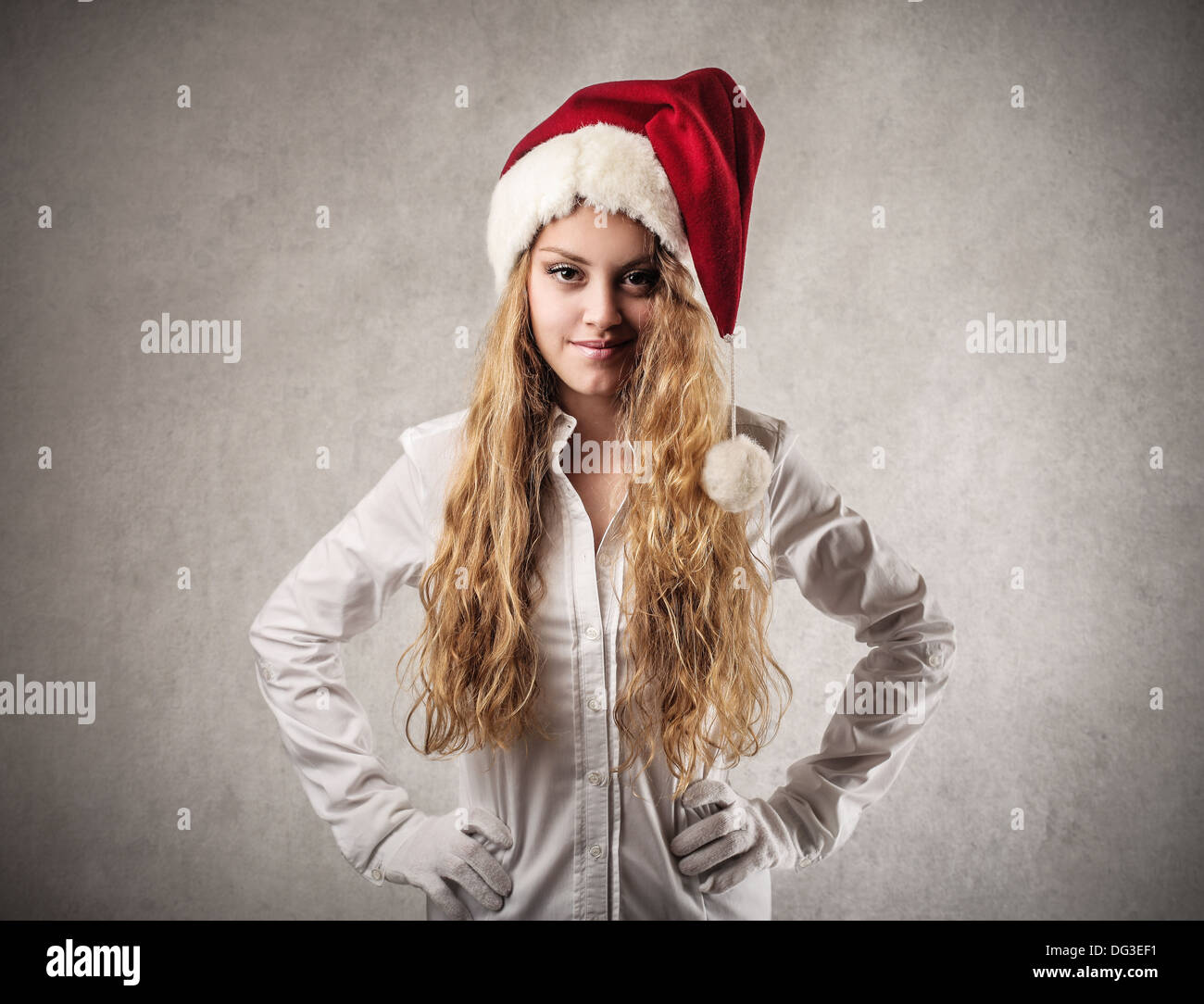 Sex shemale blonde girl with christmas hat get fucked