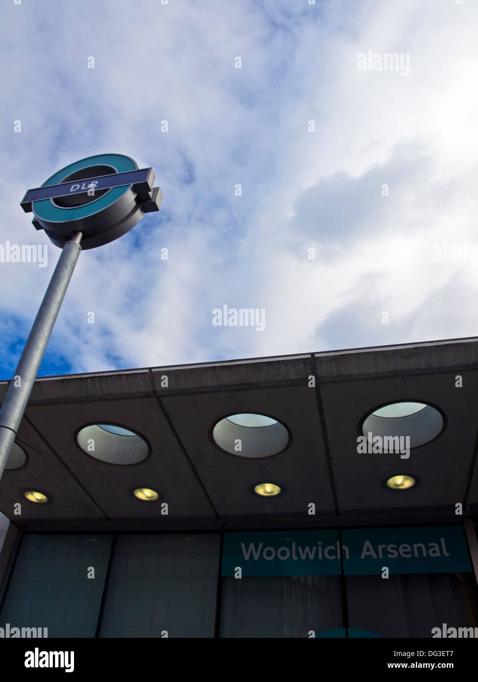 Woolwich Arsenal DLR Station, Woolwich, London, England, United Kingdom Stock Photo