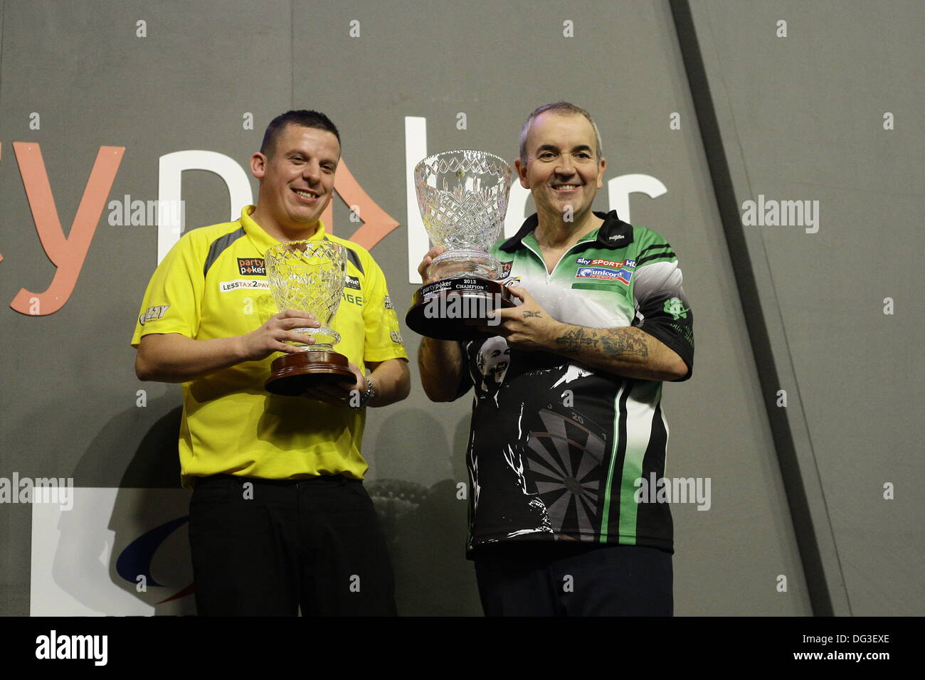 Dublin, UK. 13th Oct, 2013. PDC Party Poker World Grand Prix  Darts  -The Final:  Phil Taylor wins his 11th World Grand Prix title over Dave Chisnall by 6 sets to 0 at the Cirtwest Hotel, Dublin, Ireland Credit:  Michael Cullen/Alamy Live News Stock Photo