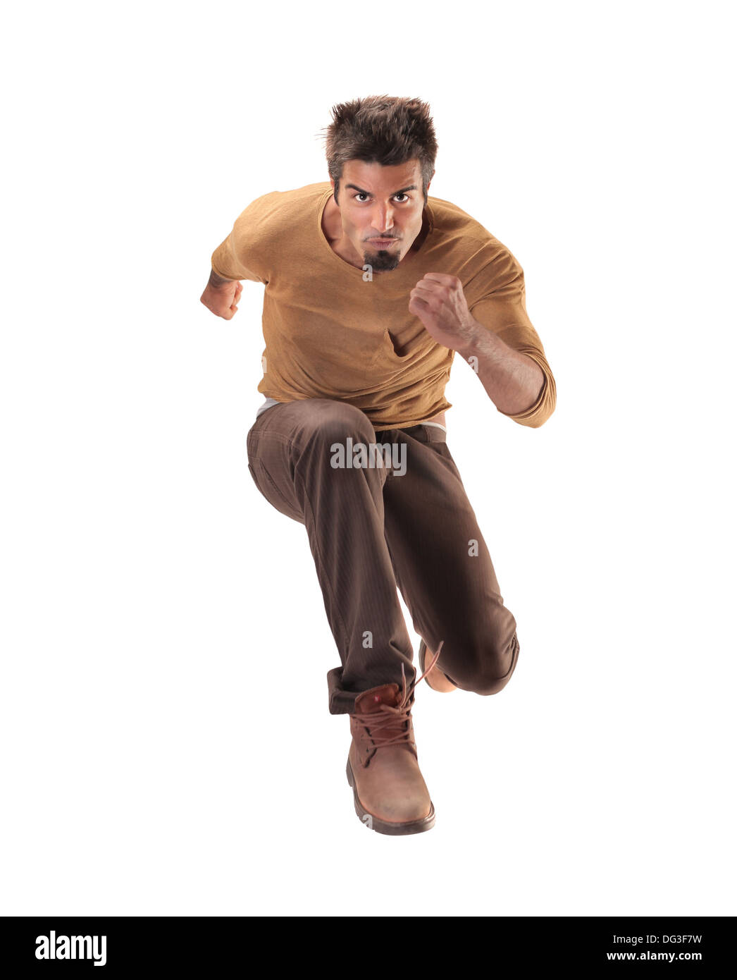 Still image of a running man Stock Photo