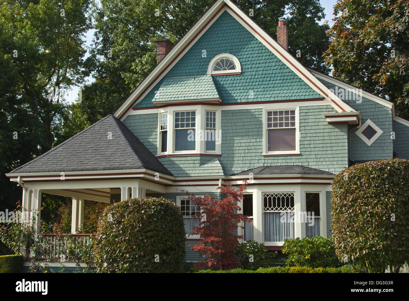 Residential house on Highland drive in Seattle WA. Stock Photo