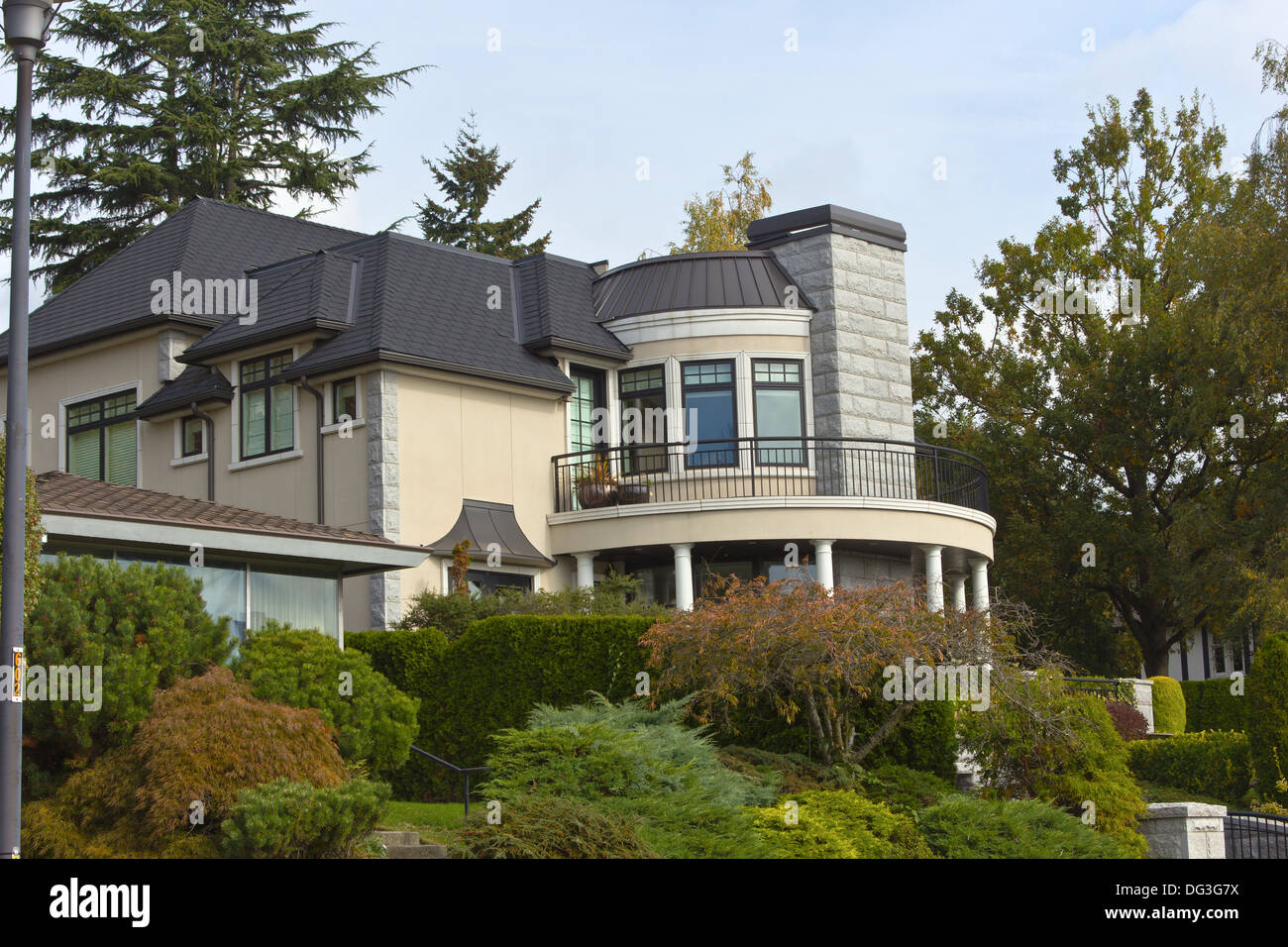 Residential house on Highland drive in Seattle WA. Stock Photo