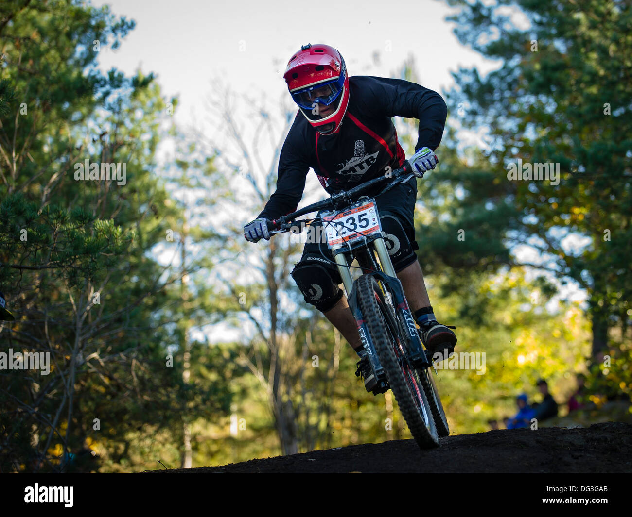 Downhill Mountain biking Stock Photo Alamy