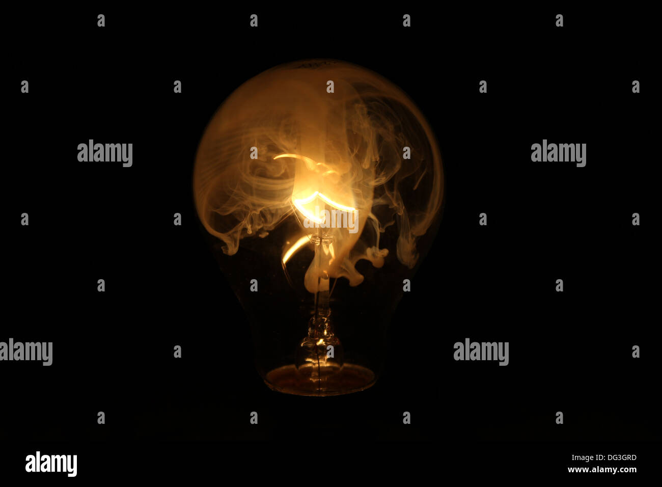 Light Bulb blown. A small hole was made in the glass to allow the