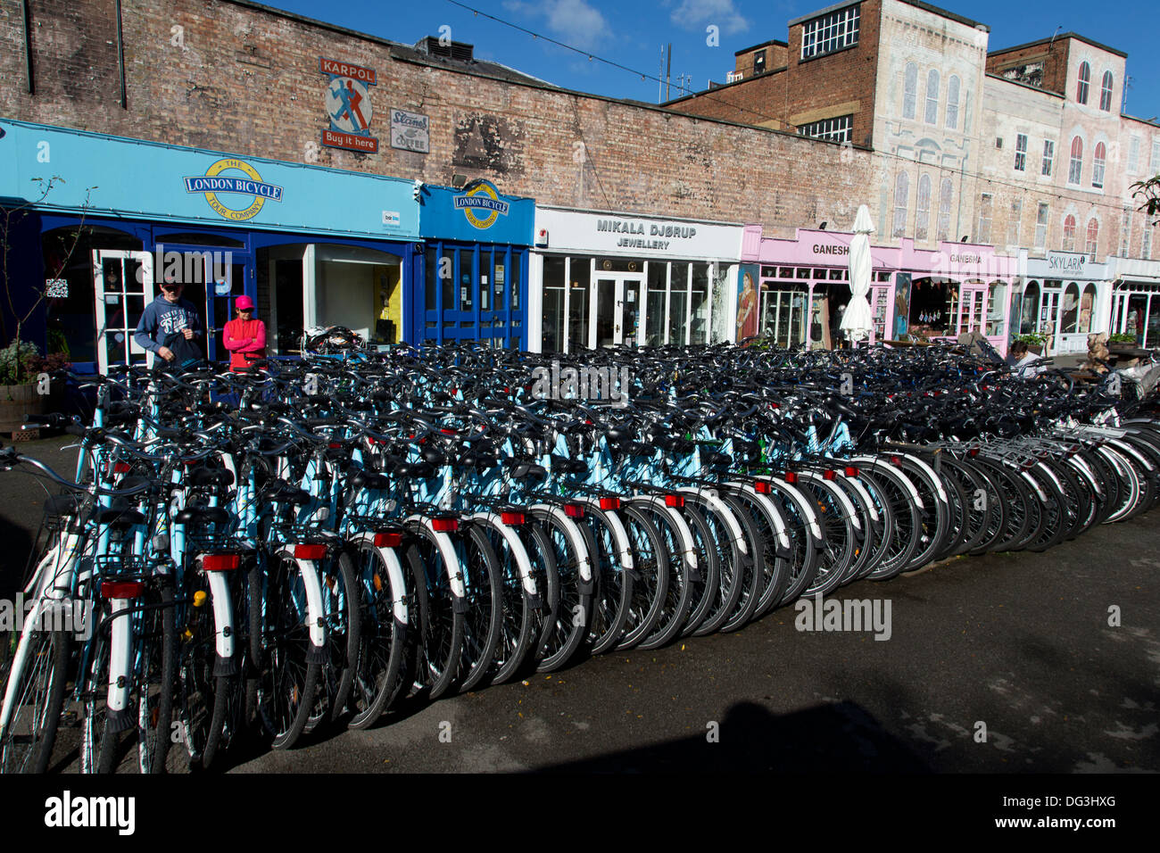 Bicycles for hire from London Bicycle Tour Company at Gabriel's Wharf