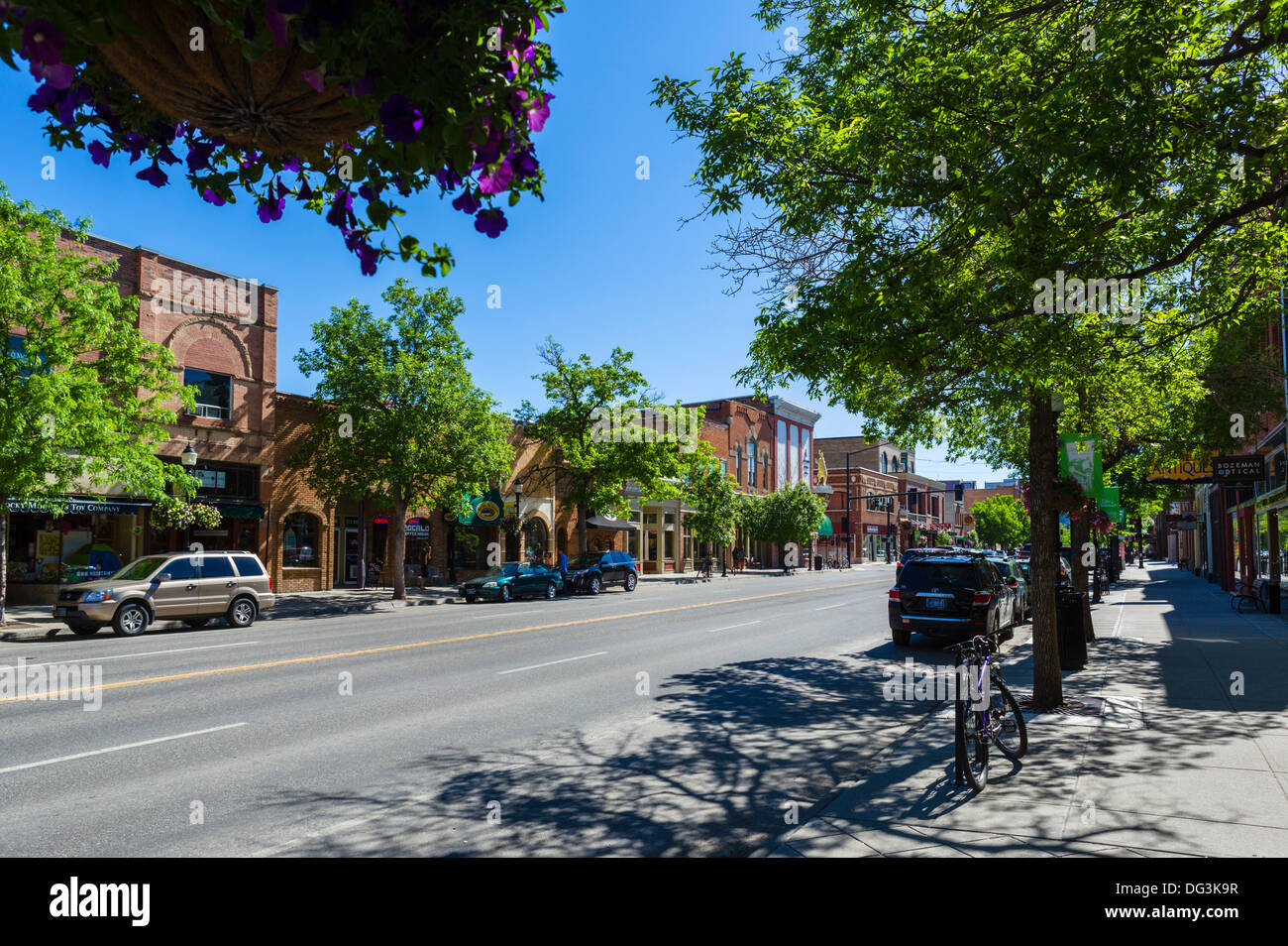 Main Street in downtown Bozeman, Montana, USA Stock Photo
