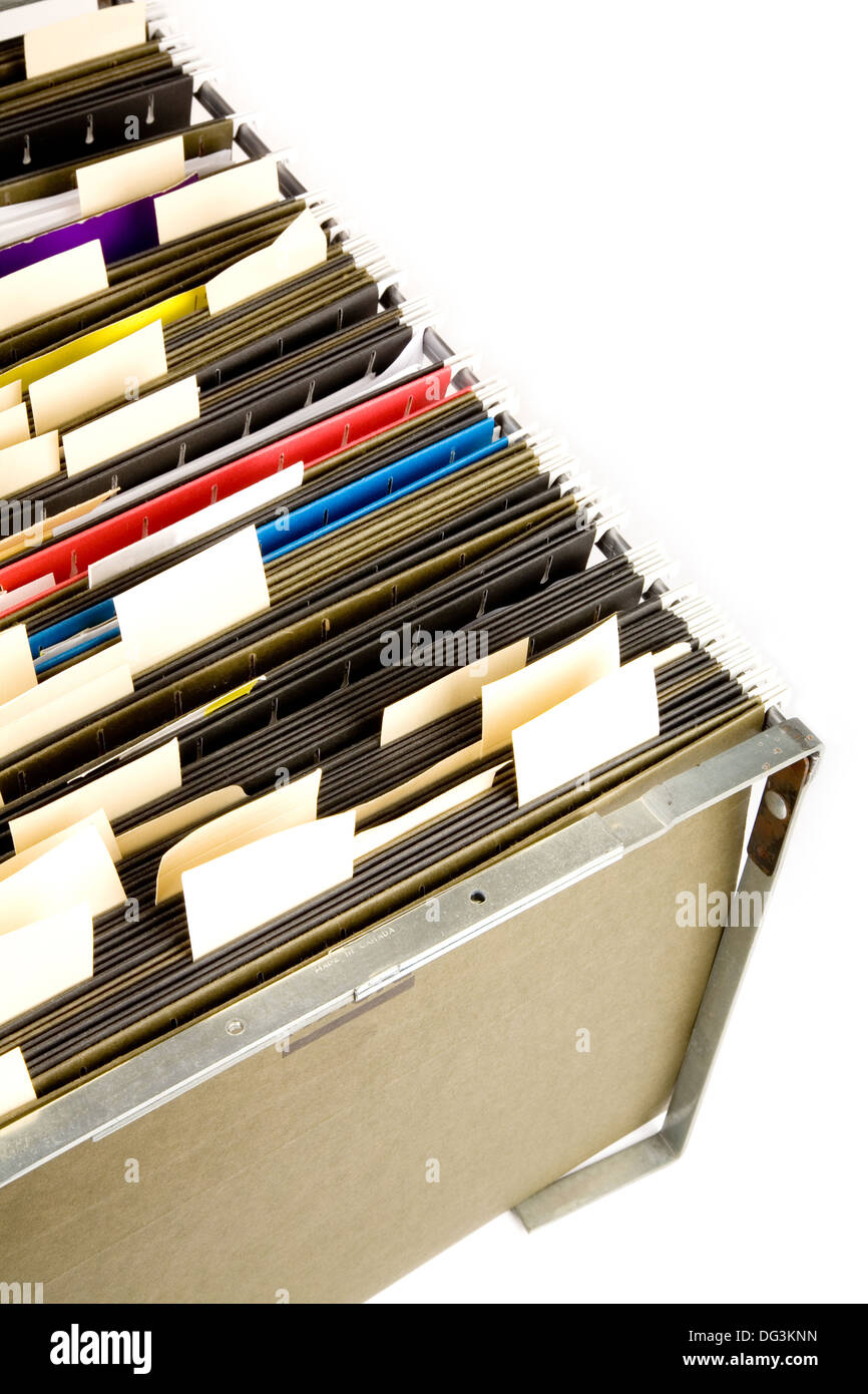 Hanging Folder and label, business concept Stock Photo