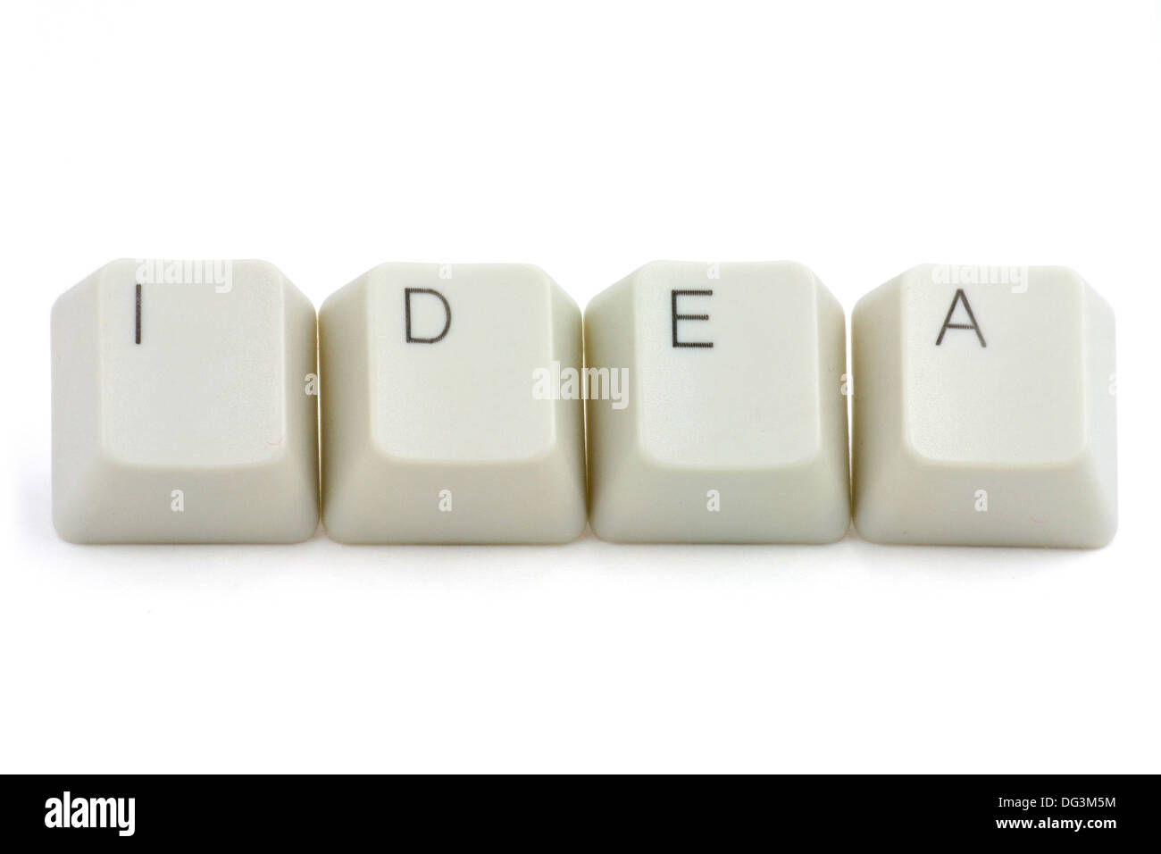 letter keys close up, concept of idea Stock Photo