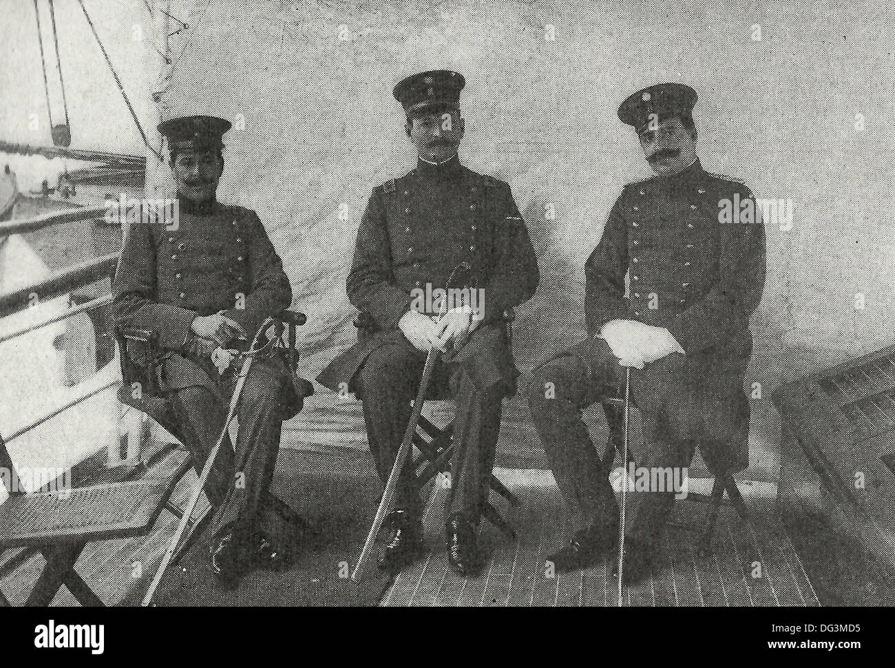 The Argentine Representatives, Argentine Naval Officers, New York City, 1907 Stock Photo