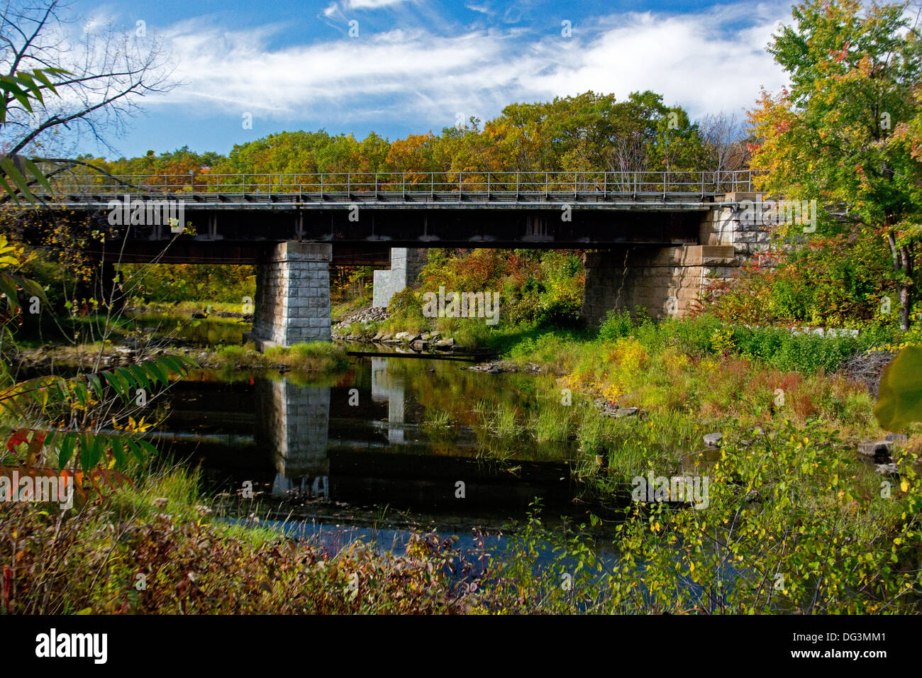 An Ile Perrot railway bridge Stock Photo Alamy