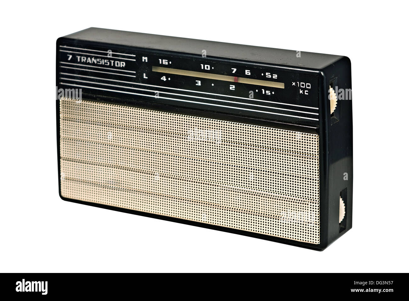 Vintage Portable Transistor Radio Isolated on White Background Stock Photo  by ©Qingwa 7896491
