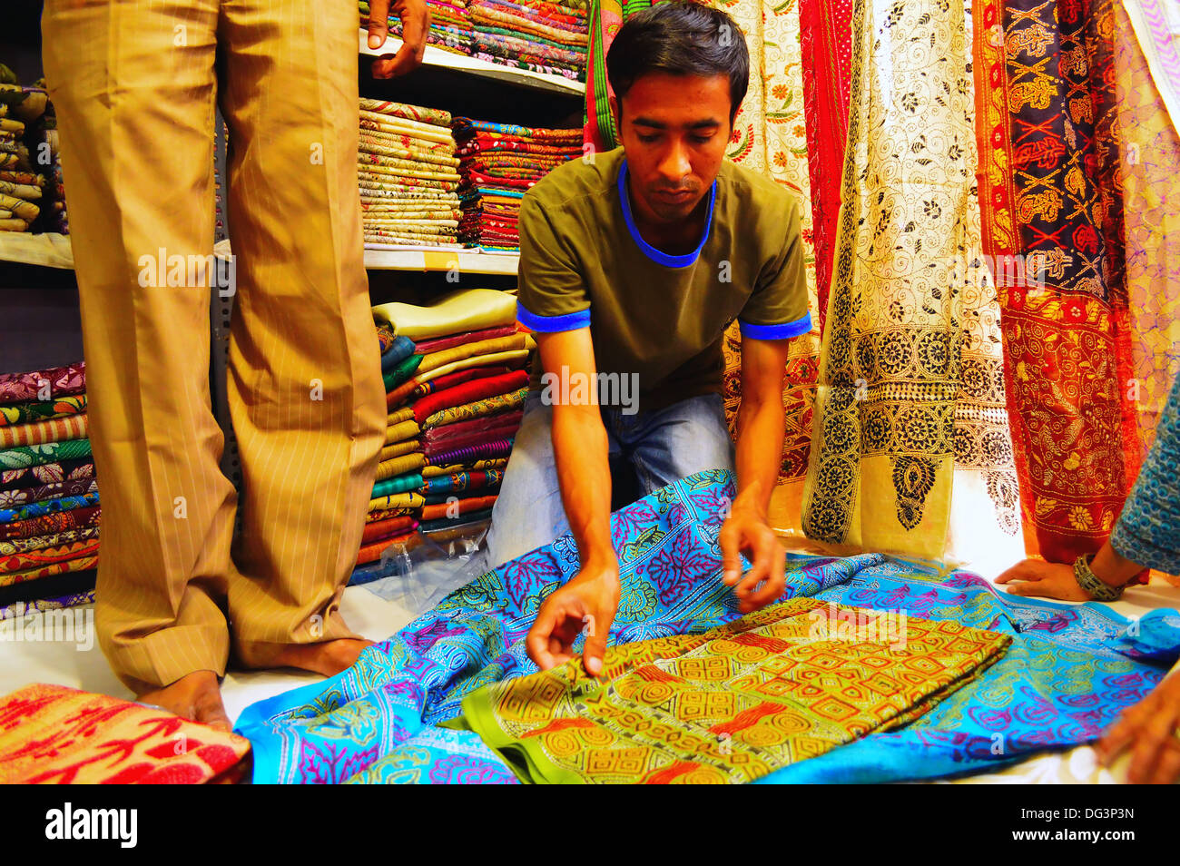 Saree, Kaantha Stitch, Handloom, Handwork, Tussar Silk, Silk Saree