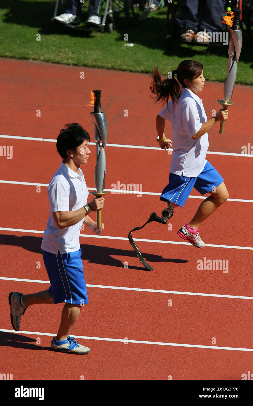 General view, OCTOBER 12, 2013 : The 13th National Disabled Sports Festival opening ceremony at Ajinomoto Stadium, Tokyo, Japan. © Yusuke Nakanishi/AFLO SPORT/Alamy Live News Stock Photo