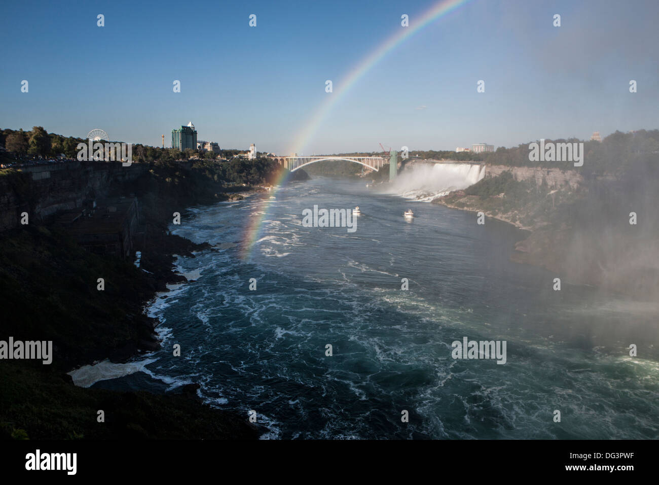 Rainbow over Niagara Falls Stock Photo
