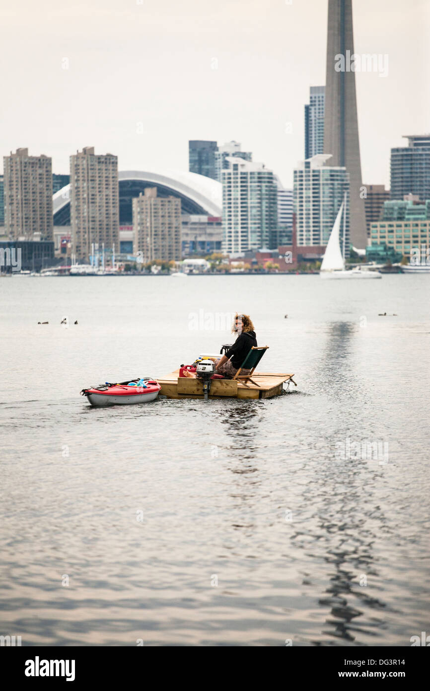 Downtown Toronto across Lake Ontario Stock Photo