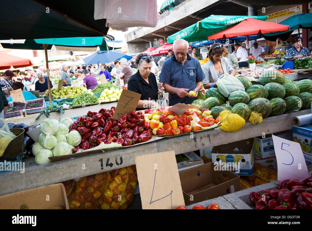 Daily market, Sibenik, Croatia Stock Photo: 61550379 - Alamy