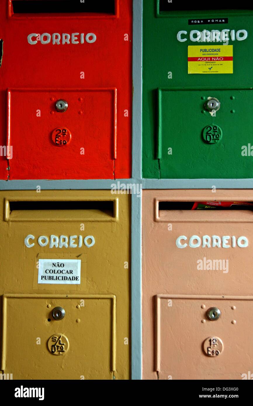 mailboxes, Lisboa, Portugal Stock Photo Alamy