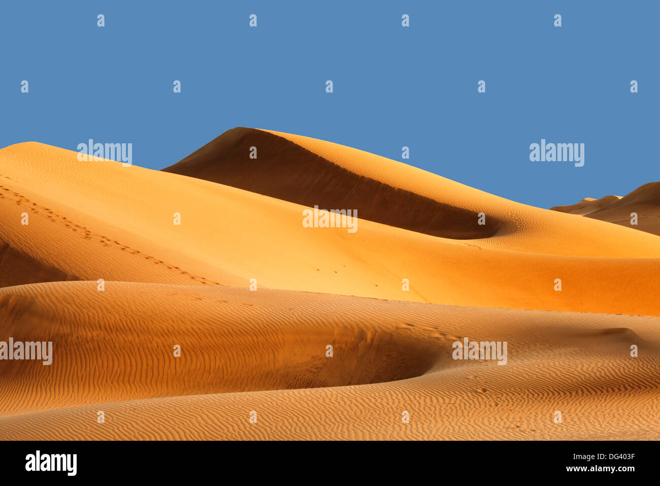 Sand dunes of Maspalomas at sunset, Maspalomas, Gran Canaria, Canary Islands, Spain, Atlantic, Europe Stock Photo