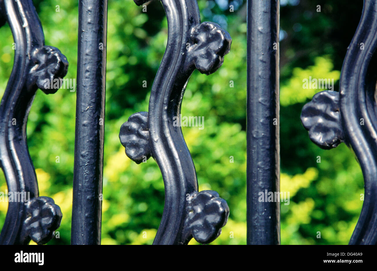 Wrought iron fence Stock Photo Alamy