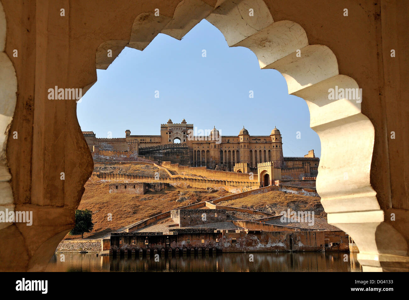 Amber Fort dating from the 16th century, near Jaipur, Rajasthan, India, Asia Stock Photo