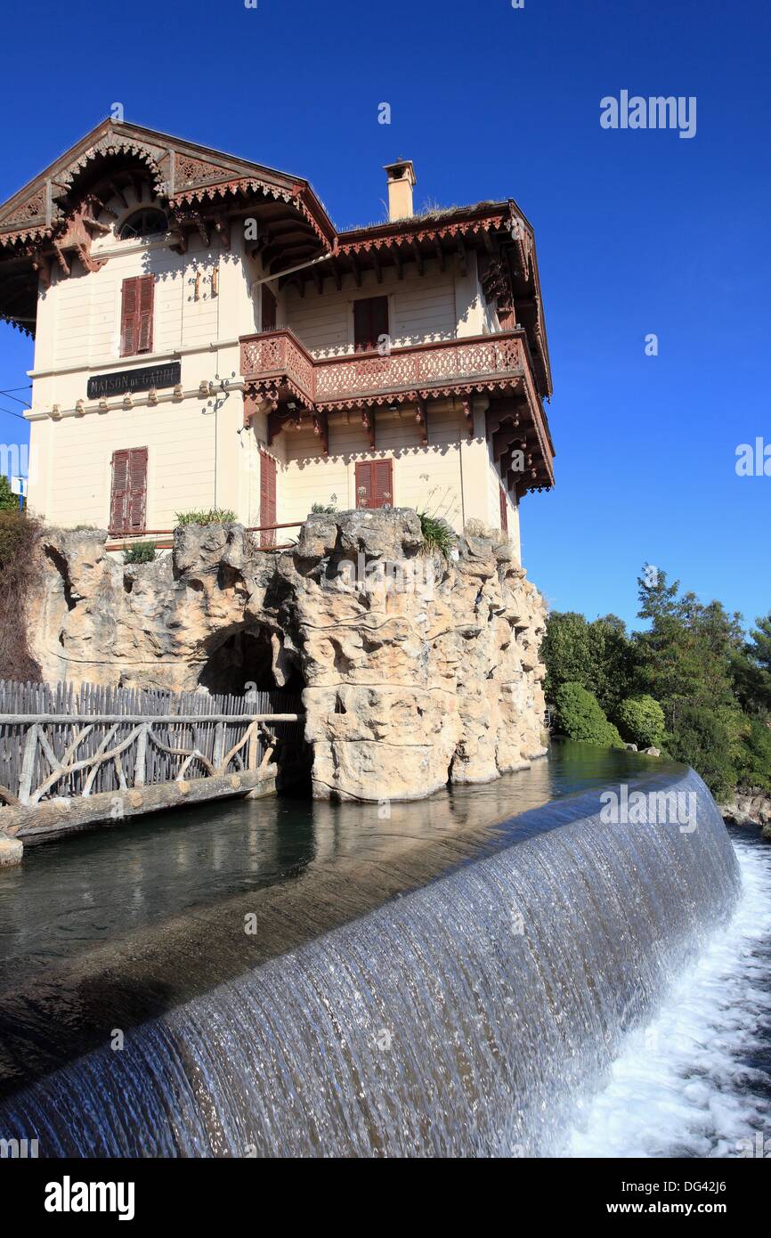 Cascade De Gairaut Waterfall And Chalet Nice Alpes Maritimes Stock Photo Alamy