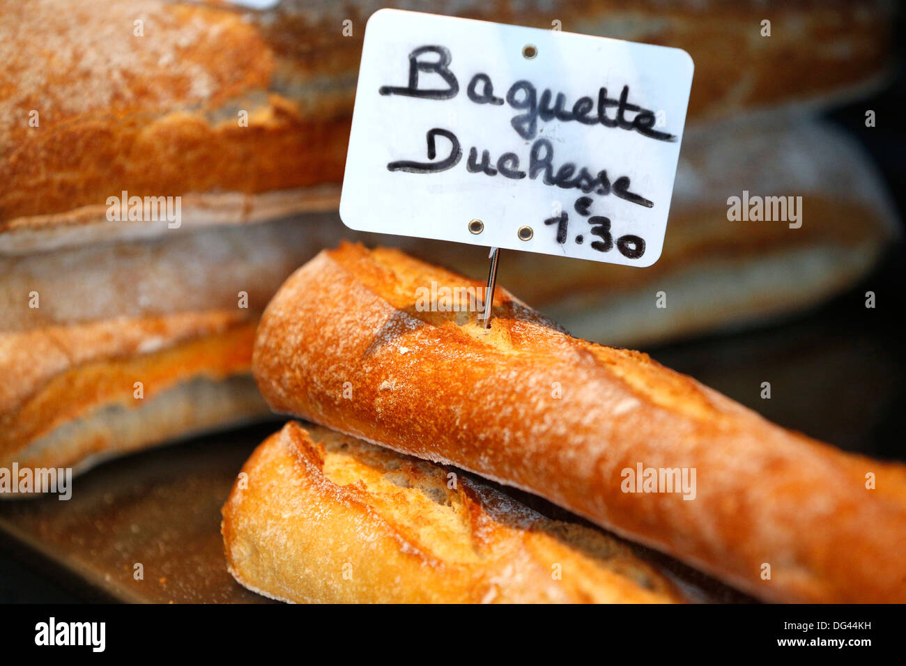 French baguette, Saint-Gervais-les-Bains, Rhone-Alpes, France, Europe Stock Photo