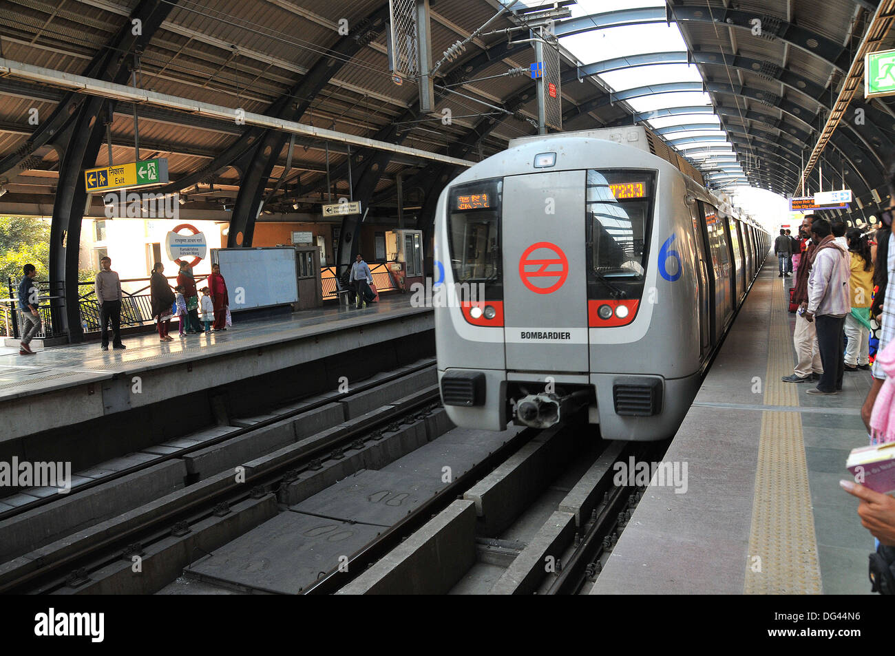 Dehli metro, Delhi, India, Asia Stock Photo