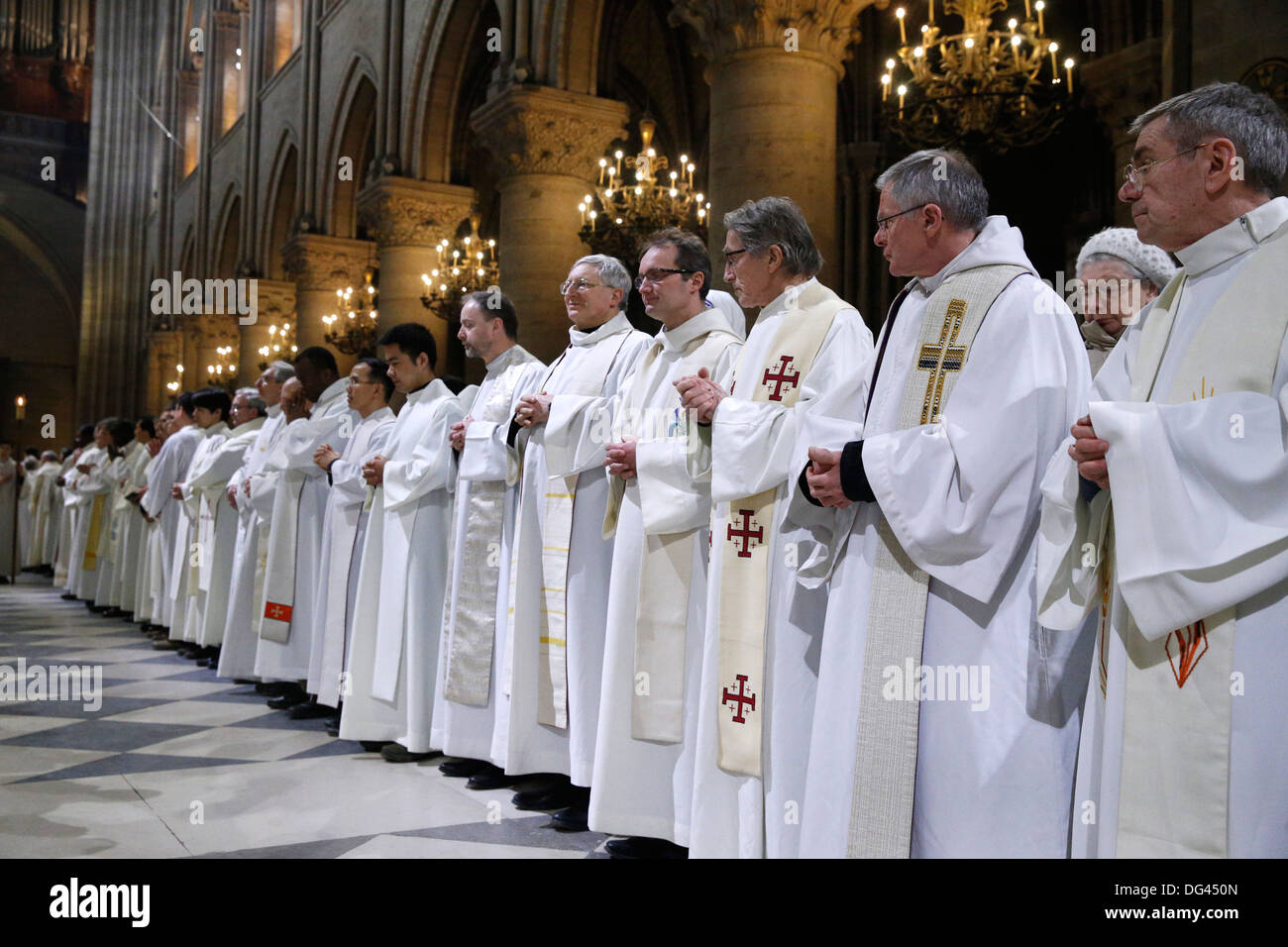 Priests of Paris Diocese, Chrism Mass, Notre Dame de Paris Cathedral