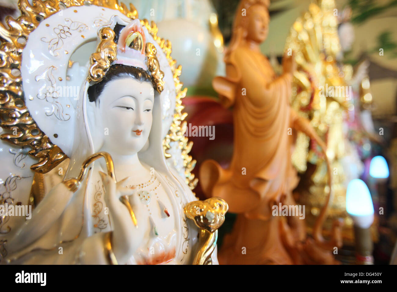 Quan Am, the Bodhisattva of compassion, Tu An Buddhist temple, Bonneville, Haute-Savoie, France, Europe Stock Photo