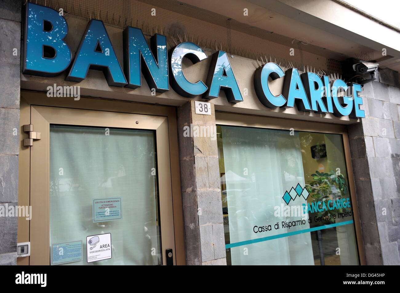 Branch office of the italian bank "Banca Carige" in Lavagna  (Liguria/Italy), September 11, 2013 Stock Photo - Alamy