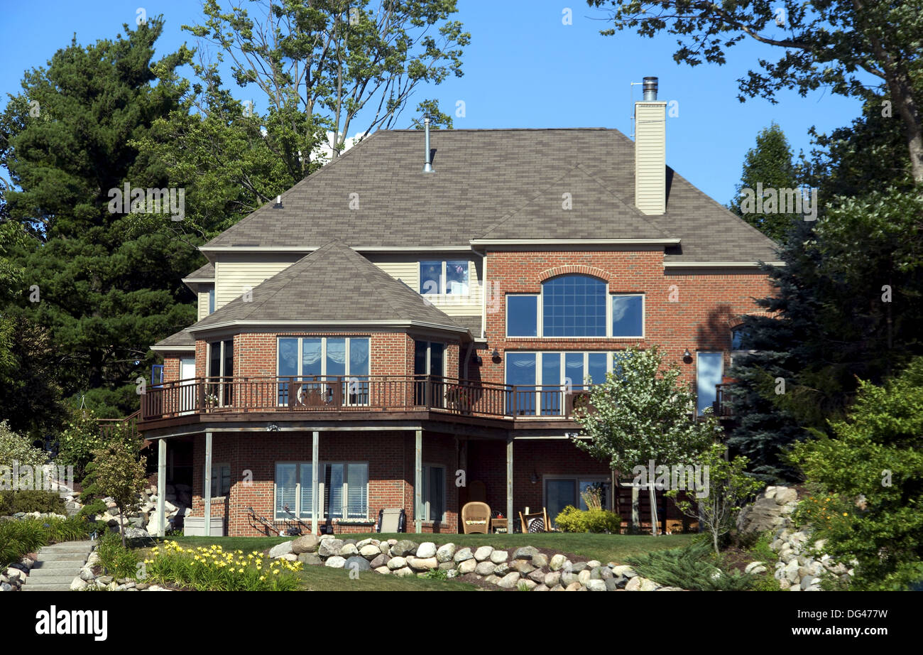 lakefront house in Belleville, Michigan Stock Photo Alamy