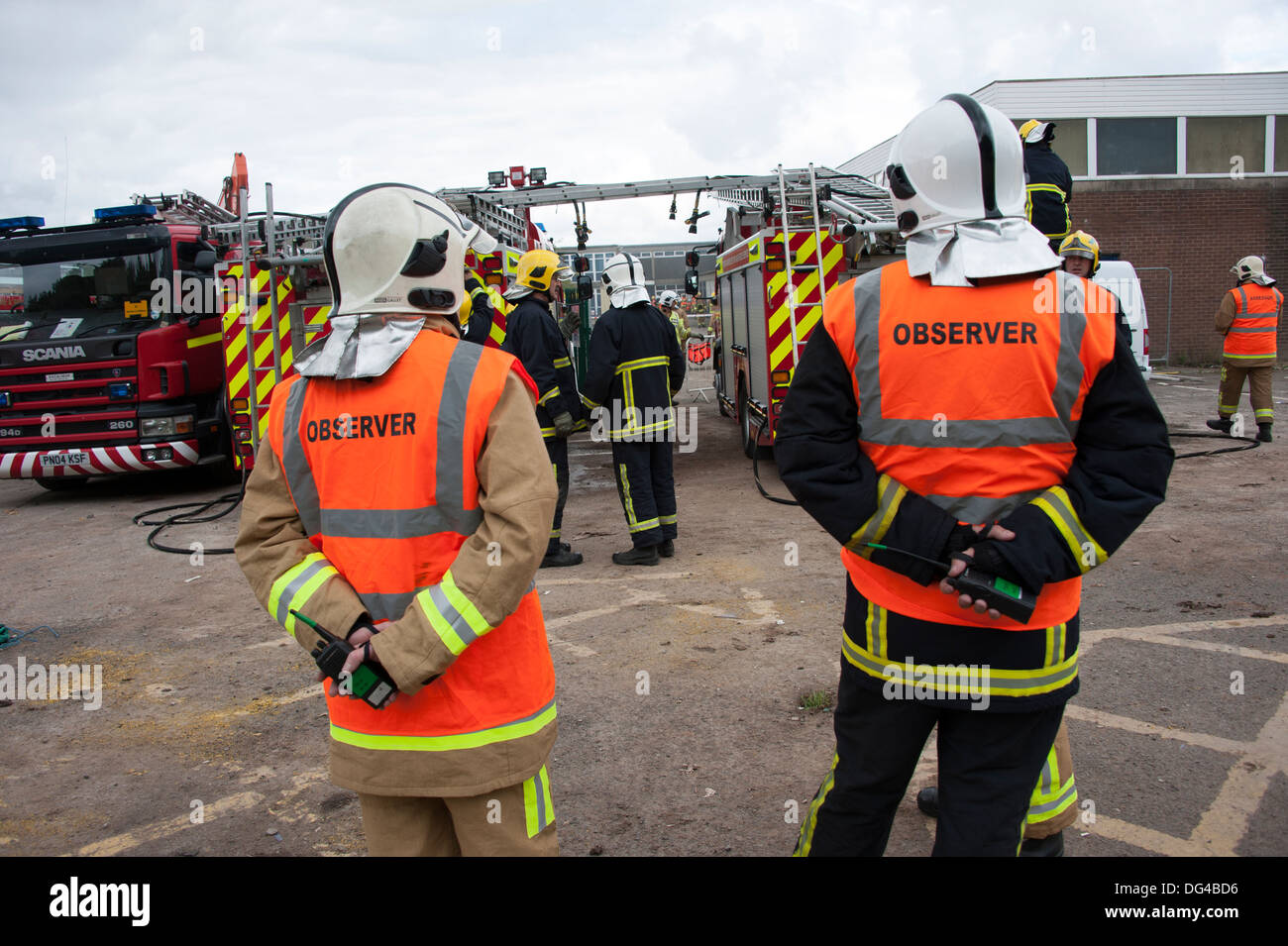 Fire & Rescue Observers TacEx Tactical Exercise Stock Photo