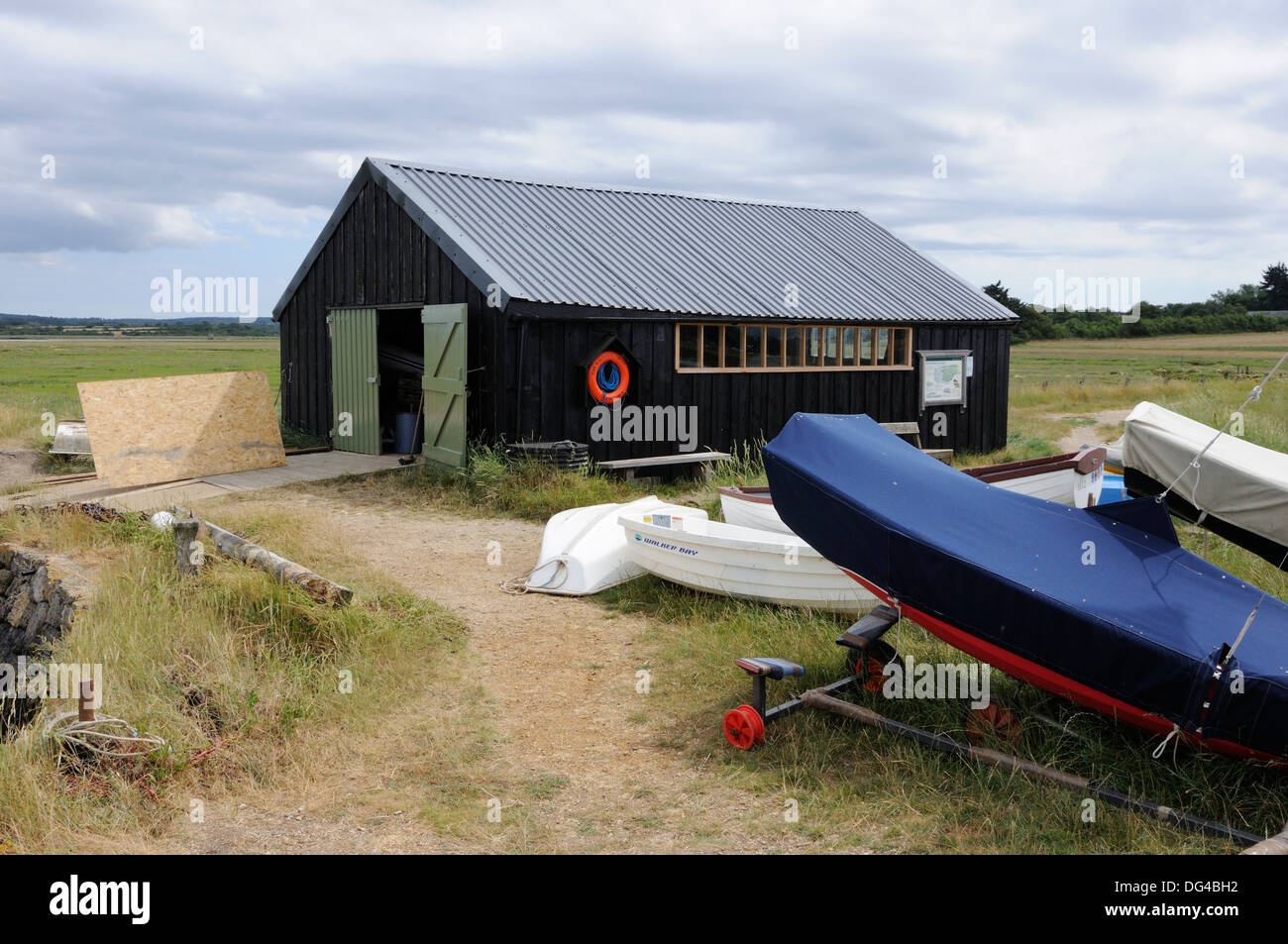 Boat house at Newtown harbour, Isle of Wight Stock Photo Alamy