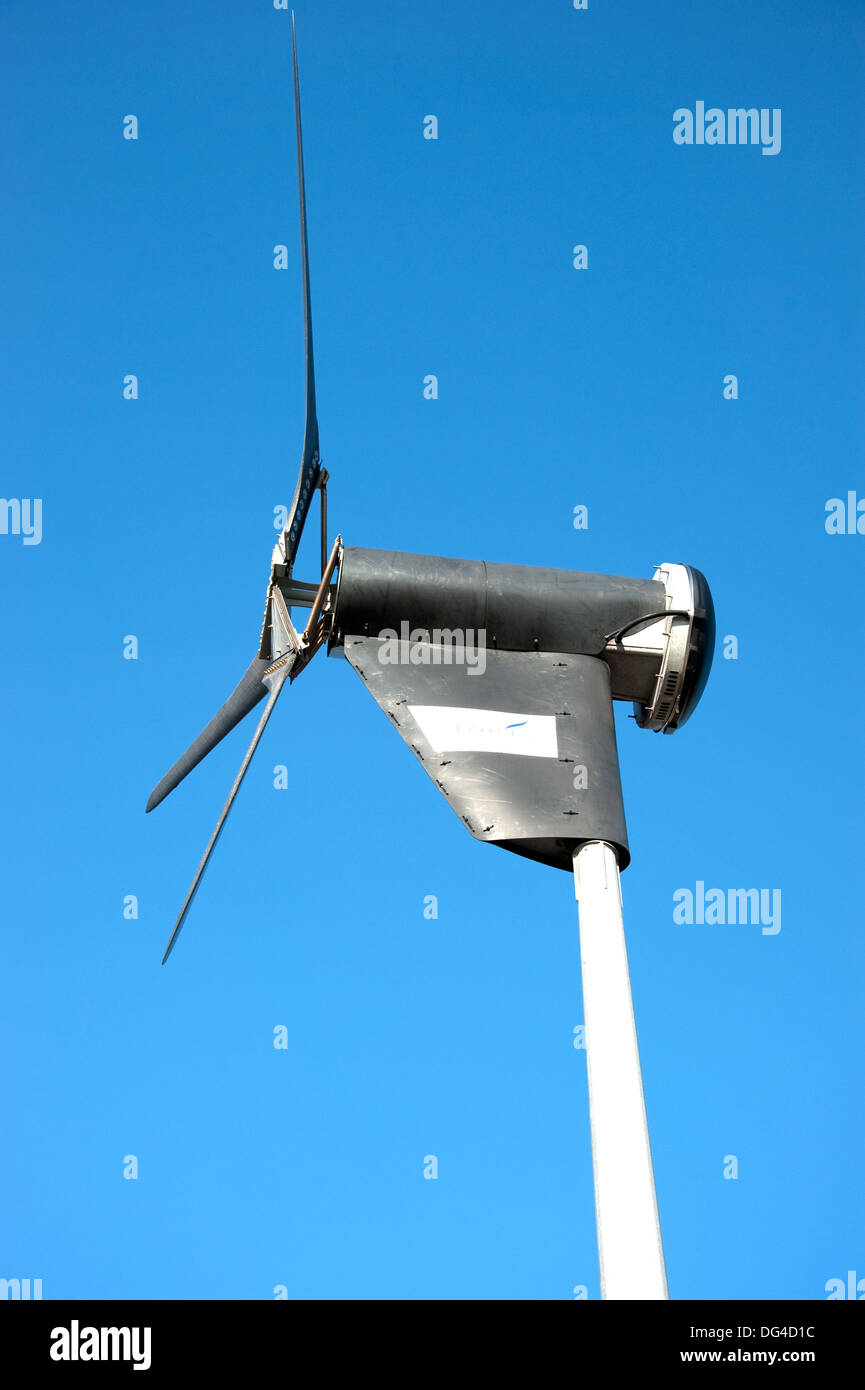 Small Domestic wind turbine power generation Stock Photo