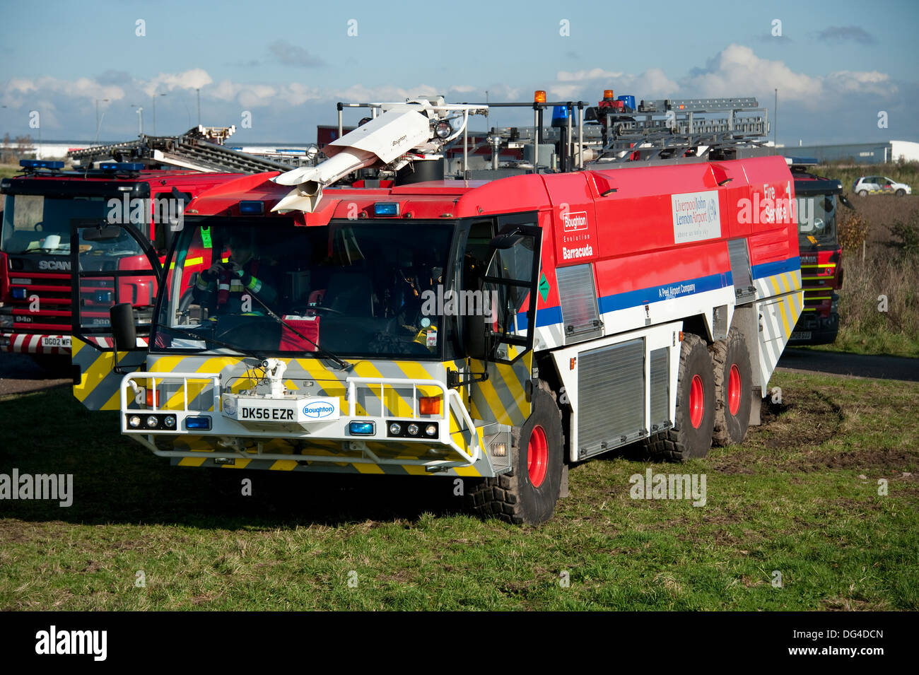 Airport Fire Truck Foam Cannon CAA Aviation Safety Stock Photo