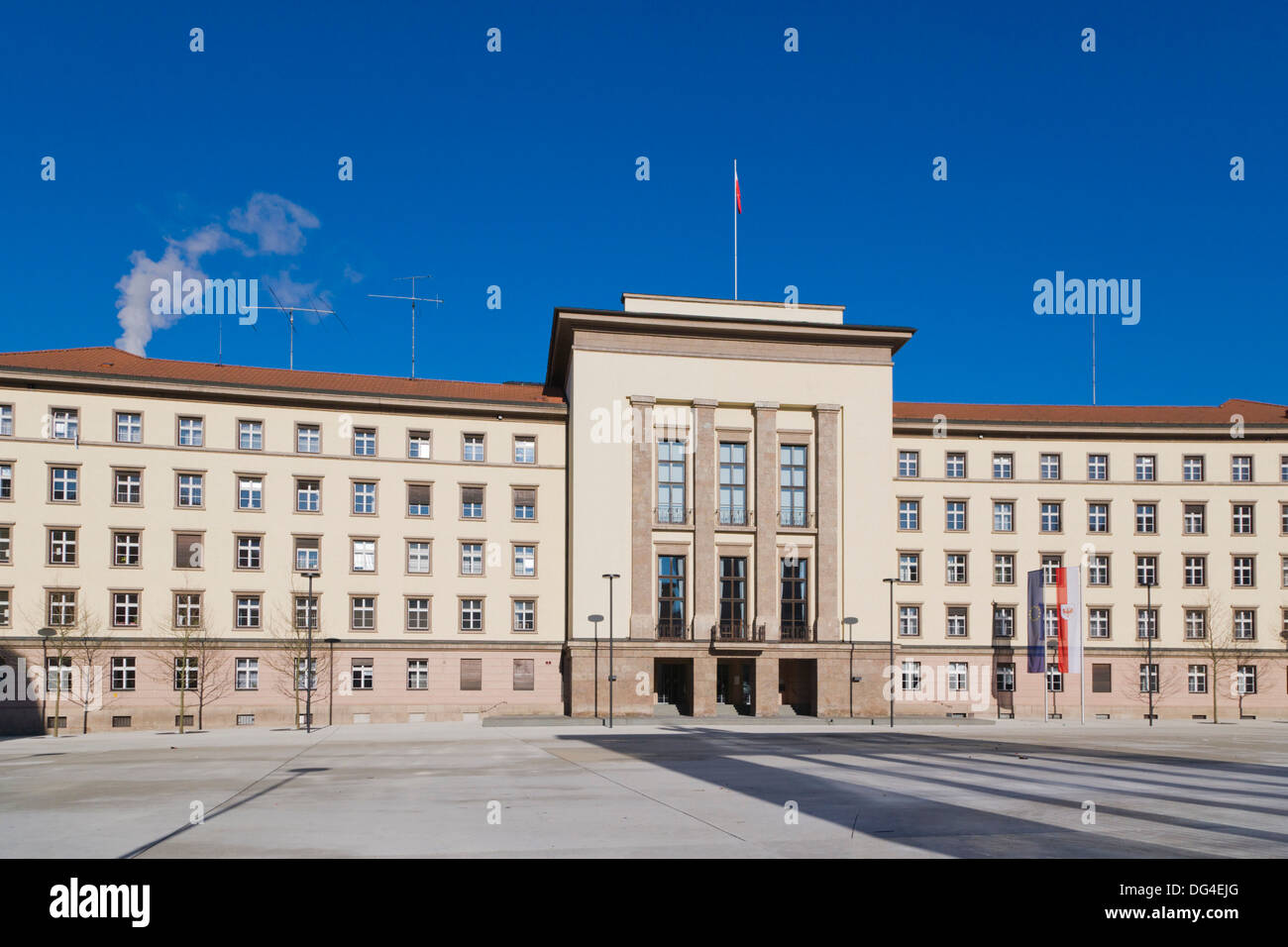 Neue Landhaus, New federal state parliament building, Eduard Wallnofer Platz, Innsbruck, Tyrol, Austria. Stock Photo