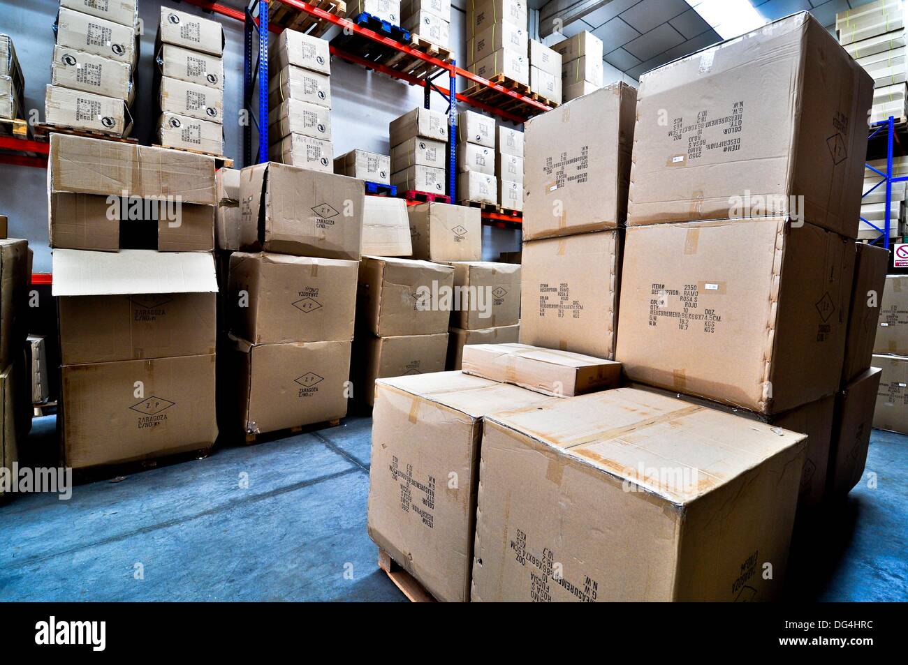 Storage room of Aragonesse Company Zaragoza, Spain Stock Photo Alamy