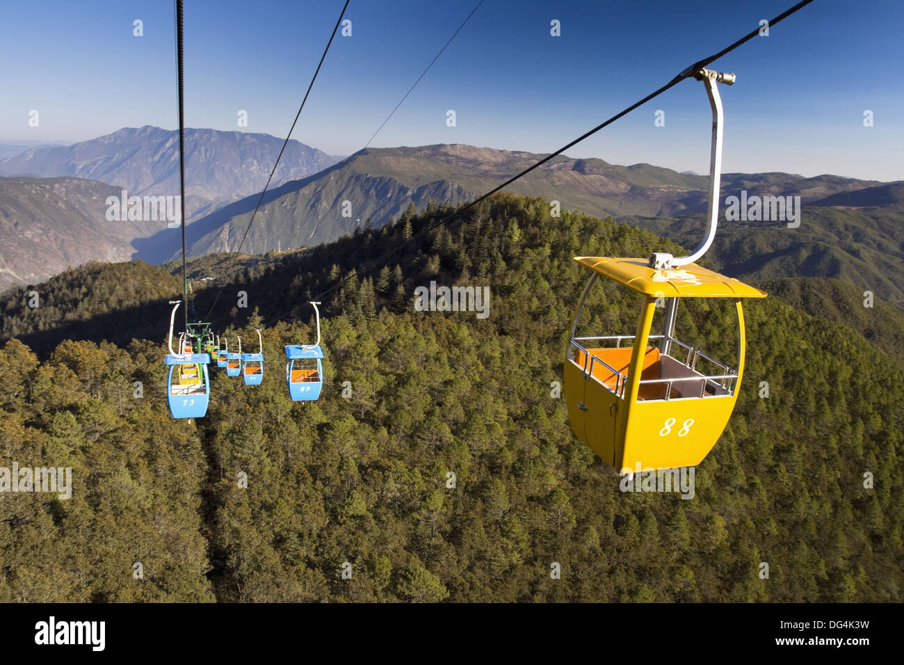 Jade dragon snow mountain cable car hires stock photography and images