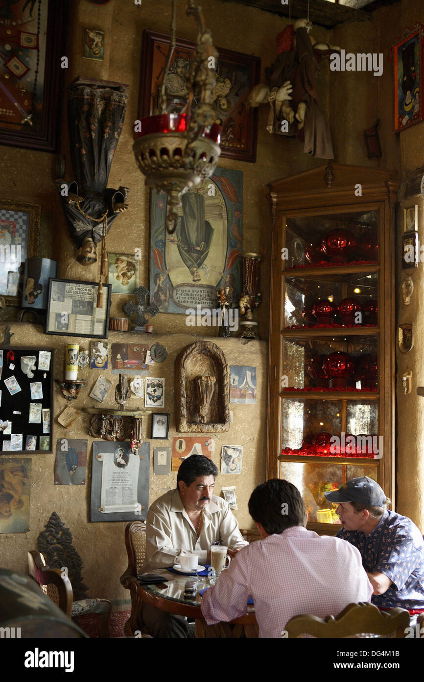 Mexico. Michoacan. Morelia. San Miguelito Restaurant. Spinters Corner and Saint Anthony